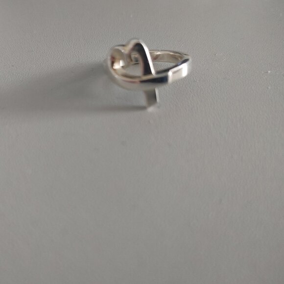 Tiffany & Co. Paloma Picasso 925 Silver Ring size 5.25 "Loving Heart" - Picture 8 of 16